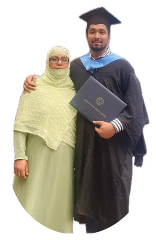 Me and my mother at my graduation