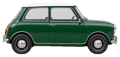 A little green car: tap and it drives off