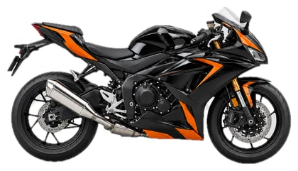 A motorbike: tap and it speeds off