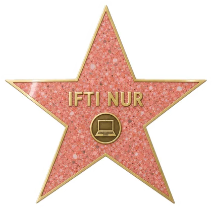 A Walk of Fame star with my name on it